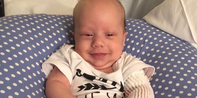 Colton was diagnosed with SCID at around 1-week-old.