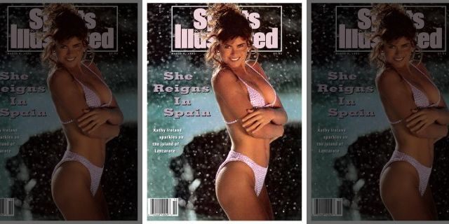 Kathy Ireland on the 1992 cover of Sports Illustrated.