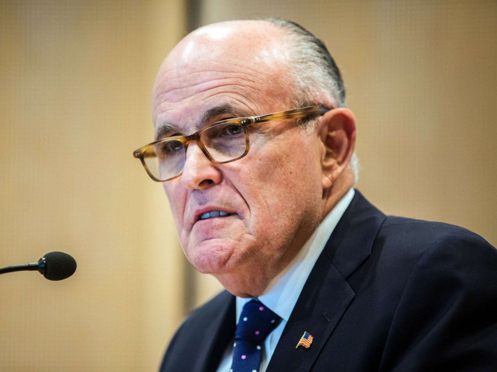 PHOTO: Former New York Mayor, Rudy Giuliani, attends a press conference of the Berlin Merchants and Industrialist Society (VBKI) in Berlin, Germany, 08 June 2016.