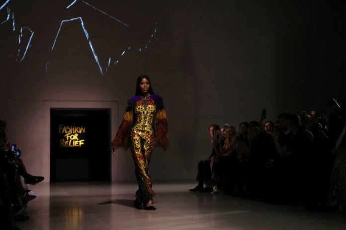 Model Naomi Campbell walks the runway at the Fashion For Relief charity event in central London, Saturday, Sept. 14, 2019. (Photo by Vianney Le Caer/Invision/AP) thegrio.com