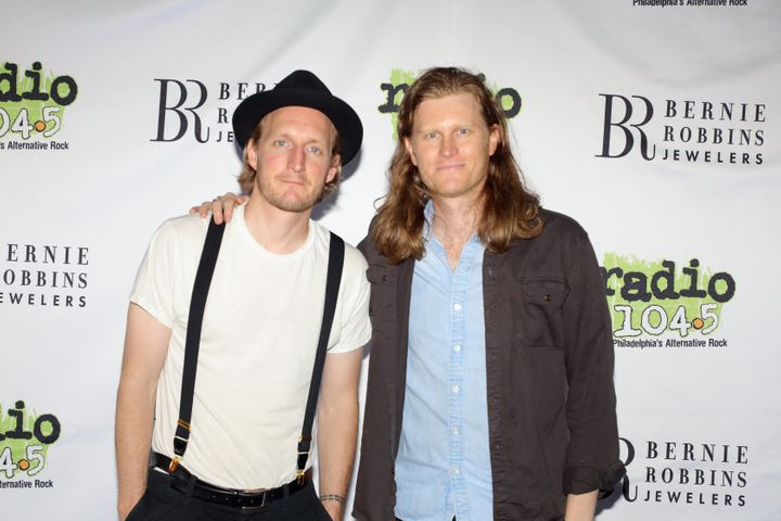 (L-R) Jeremiah Fraites and Wesley Schultz of The Lumineers pose at the Radio 104.5 12th Birthday Celebration June 2, 2019 at 