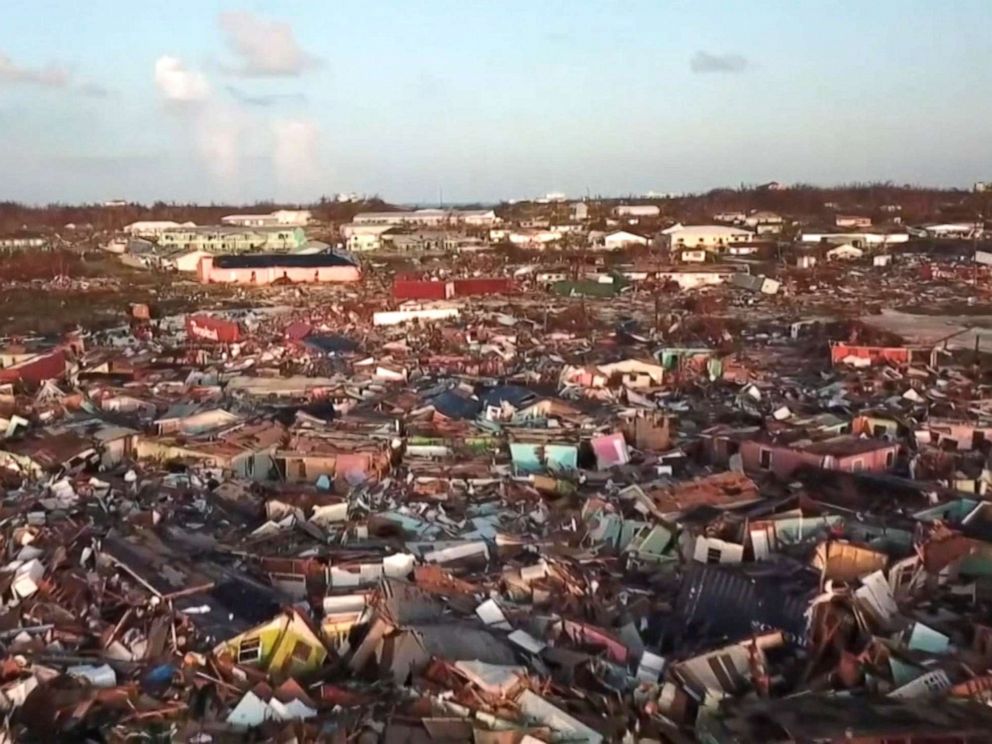 PHOTO: An aerial view of the area damaged by Hurricane Dorian on the Abaco Islands in the Bahamas.