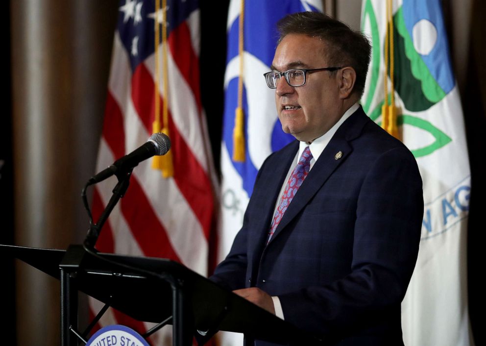 PHOTO: Environmental Protection Agency Administrator Andrew Wheeler makes a policy announcement at EPA headquarters September 19, 2019, in Washington, D.C.
