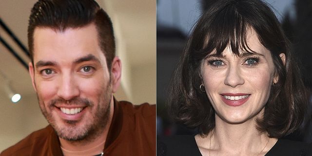 Jonathan Scott (L) was spotted on a date with Zooey Deschanel on Friday night.