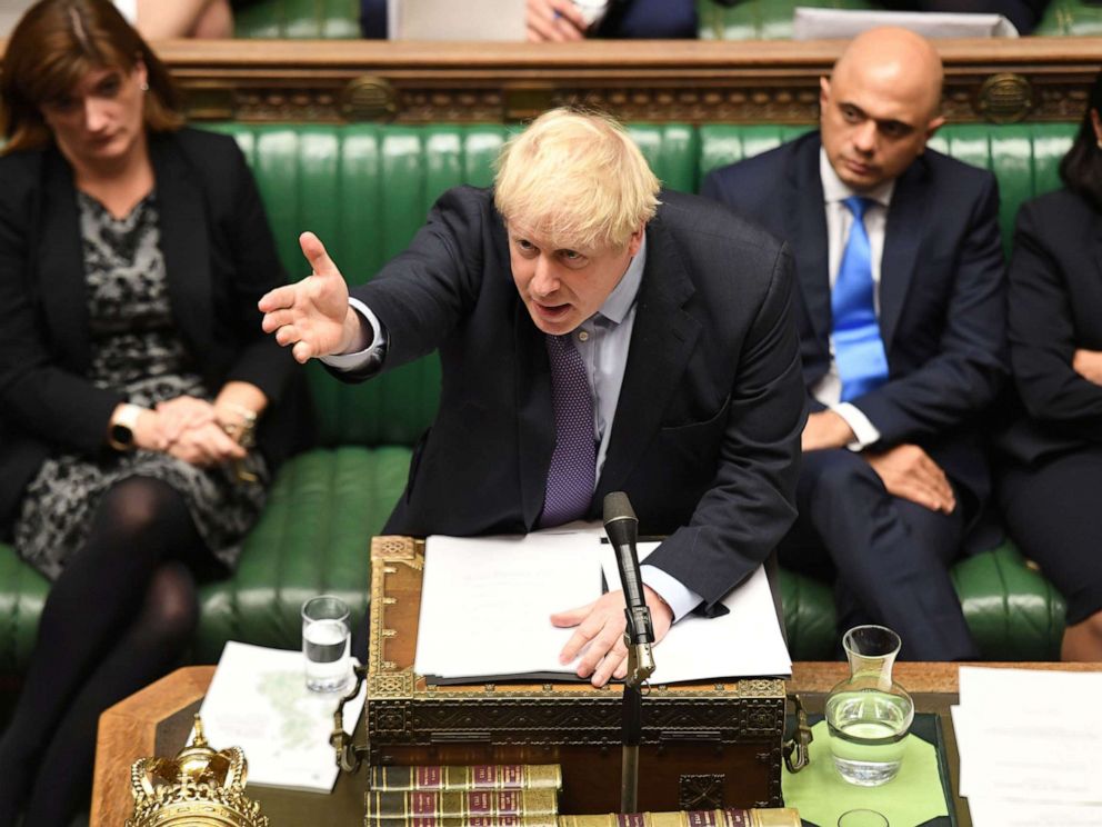 PHOTO: Britains Prime Minister Boris Johnson is seen at the House of Commons in London, Britain Oct. 22, 2019.