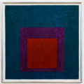 Josef Albers, 'Study for Homage to the Square: Red and Violet in Blue,' 1959, oil on masonite