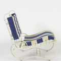 Eileen Gray, 'Terrace folding chair for Tempe a Pailla, Castellar,' 1930-33, painted metallic structure with original blue and white fabric