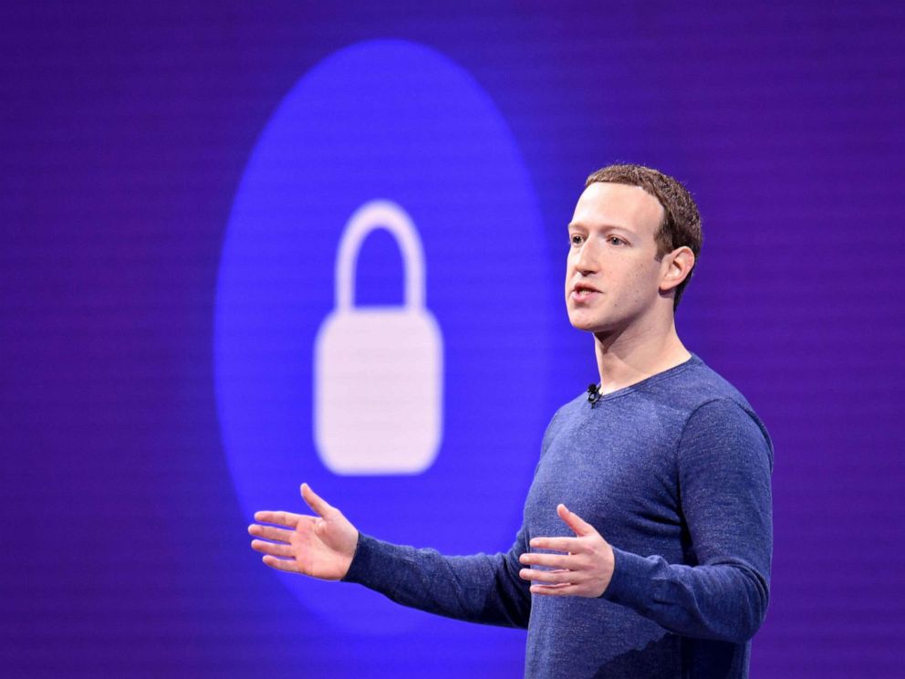 PHOTO: In this file photo taken on May 1, 2018, Facebook CEO Mark Zuckerberg speaks during the annual F8 summit at the San Jose McEnery Convention Center in San Jose, Calif.