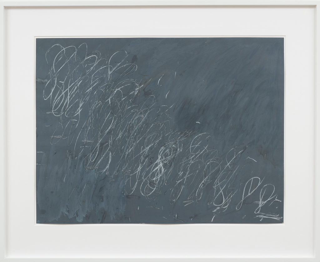 Cy Twombly, Untitled [New York City], 1968, oil, chalk, and gouache on paper.
