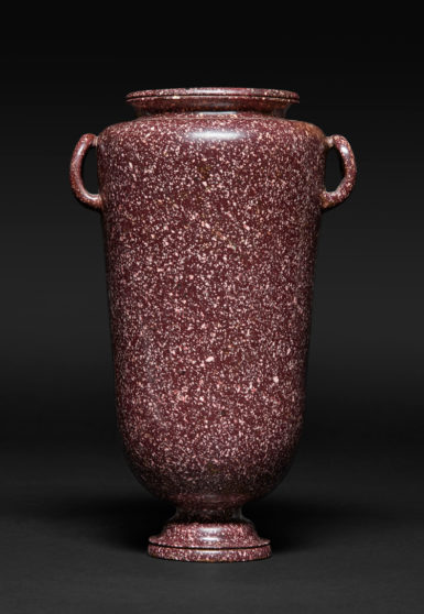 Vase with Two Handles, Roman, Imperial Period, 1st– 2nd century A.D., Egyptian red porphyry. Provenance: Ogden-Smith Family Collection, London, 1930s