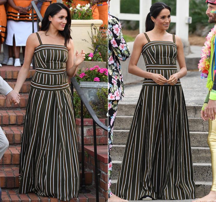 (Left)&nbsp;Meghan attends a reception for young people, community and civil society leaders at the Residence of the British 