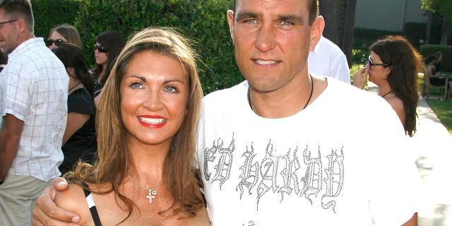 Actor Vinnie Jones and wife Tanya Jones arrive at the "Stardust" Los Angeles premiere at Paramount Studio Theatre on July 29, 2007.