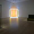 Can never pass on shooting a neon work by Dan Flavin. At center is the artist’s 1968 'untitled (to the 'innovator' of wheeling Peachblow)', flanked by Walter de Maria’s 'Cage II' from 1965, left, and Anne Truitt’s 1962 painted-wood sculpture 'Catawba'.