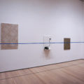 Four works by Edward Krasiński from 1972 make up this installation that’s united by a blue painter’s tape.