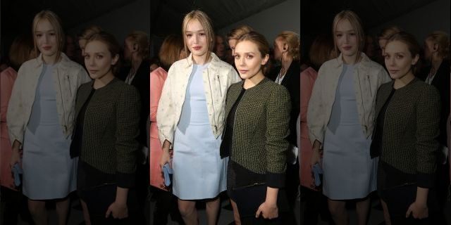 Maddison Brown and Elizabeth Olsen at the Christian Dior show in 2015. (Photo by Rindoff/Dufour/Getty Images)