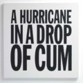 John Giorno, 'HURRICANE IN A DROP OF CUM', 2012, acrylic on canvas.