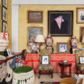 In one corner of the living room, a portrait of Richardson created by Andy Warhol presides over other multifarious works and objects
