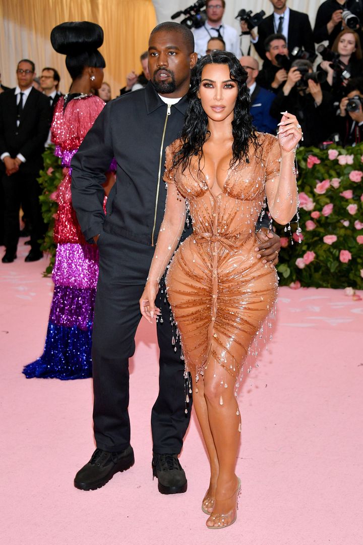 Kim Kardashian, with Kanye West, at the 2019 Met Gala.