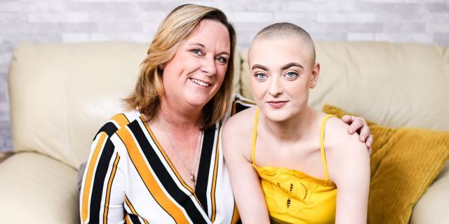Burgeen, pictured with her mom, also shared the photo of the clot with her social media following, where it went viral. 
