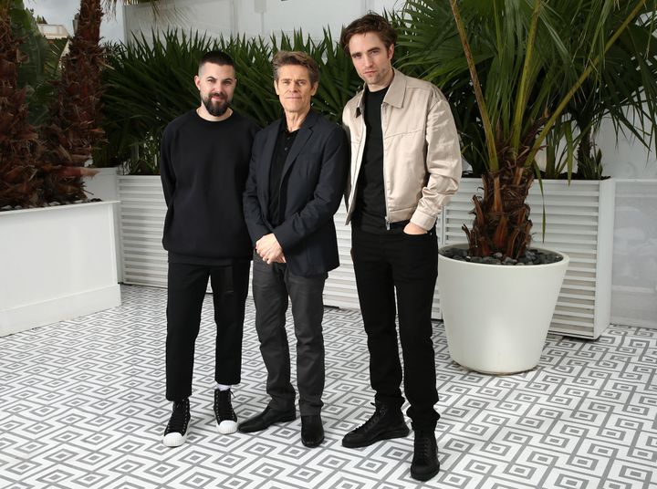 Robert Eggers, Dafoe and Pattinson at the Cannes Film Festival on May 19, 2019.