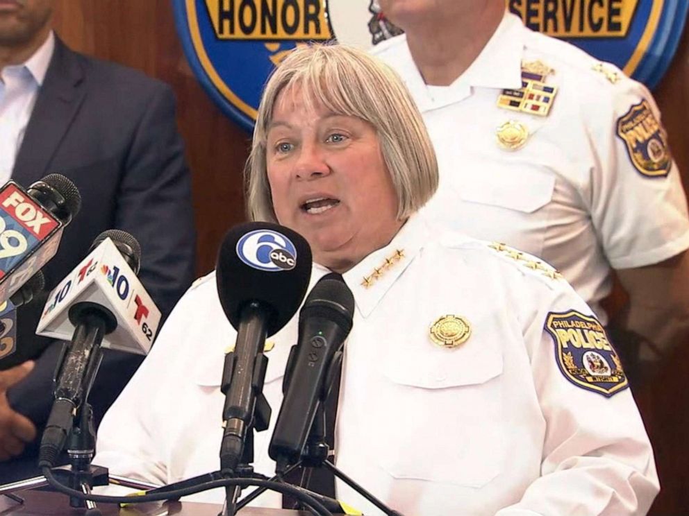 PHOTO: Philadelphia Police Commissioner Christine Coulter speaks at a news conference after two children were shot in the city, Oct. 21, 2019.