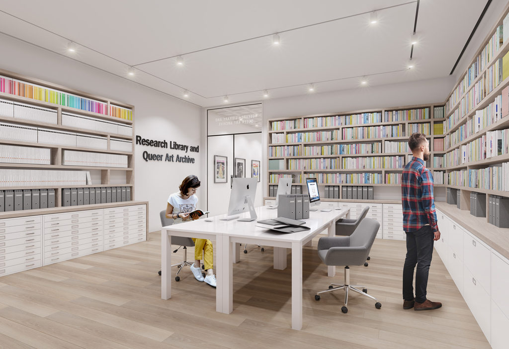 A rendering of the Leslie-Lohman's new Research Library and Queer Art Archive, part of its $7 million capital campaign. 