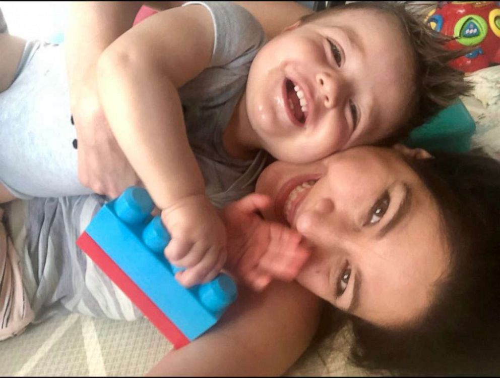 PHOTO: Maritza Dominguez says her son Lincoln is a drooly baby and that she and her husband compare him to a St. Bernard.