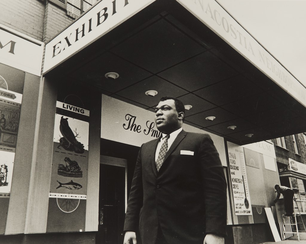 John R. Kinard in front of the Smithsonian Institution’s Anacostia Neighborhood Museum in 1968