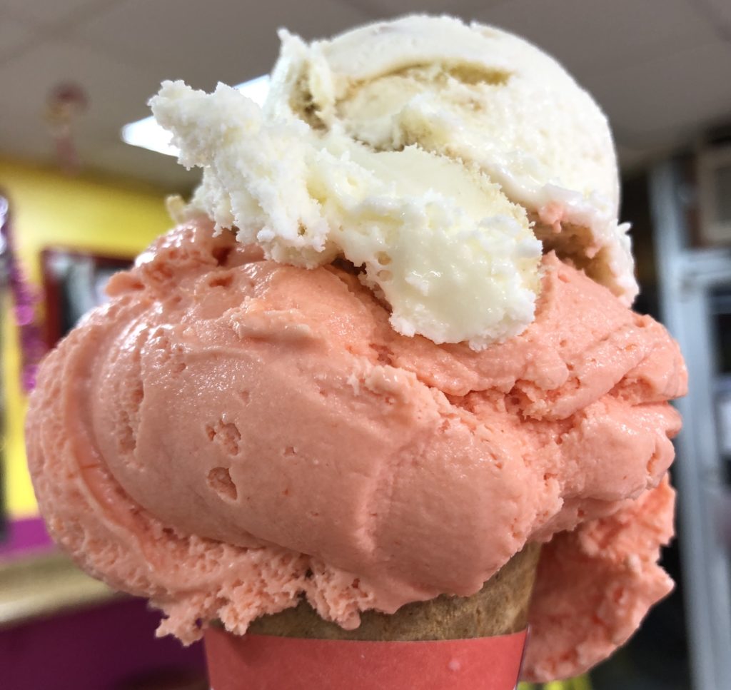 Tres leches and mamey at Paleteria La Michoacana