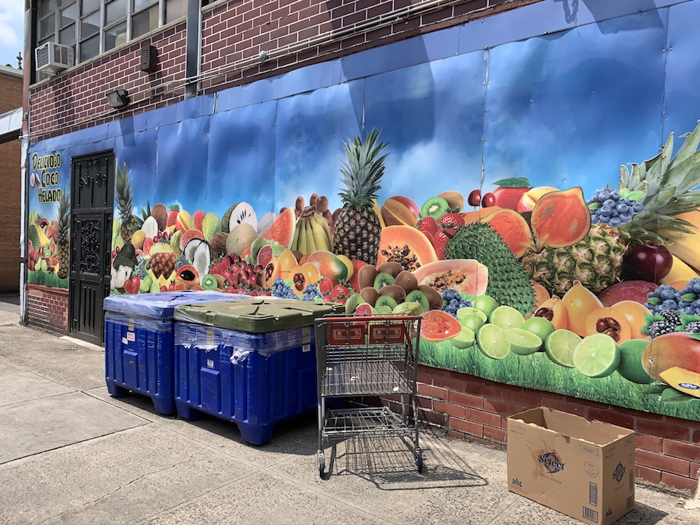 Outside Delicioso Coco Helado's headquarters in the South Bronx