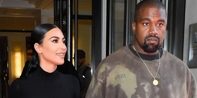 Kanye West and Kim Kardashian are seen outside the Mark Hotel on May 7, 2019 in New York City.