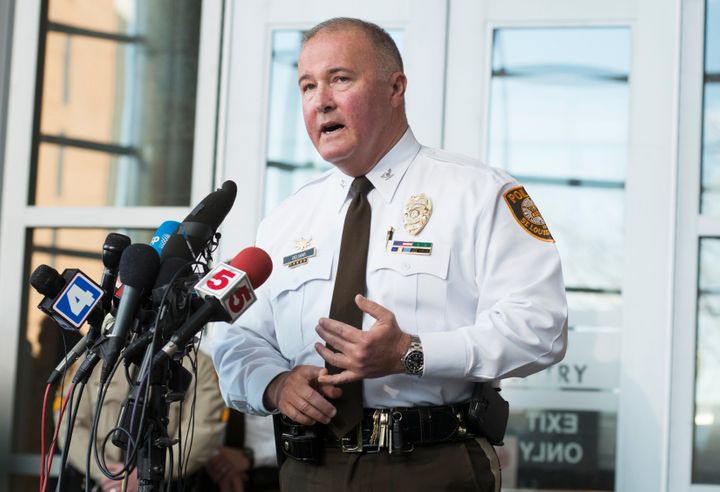 St. Louis County Police Chief Jon Belmar, seen in 2015, is facing calls to step down following allegations of homophobia with