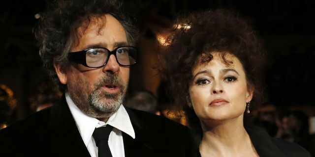 Film director Tim Burton and actress Helena Bonham Carter arrive for the European premiere of his film "Frankenweenie 3D" on October 10, 2012 at the Odeon Leicester Square in central London.