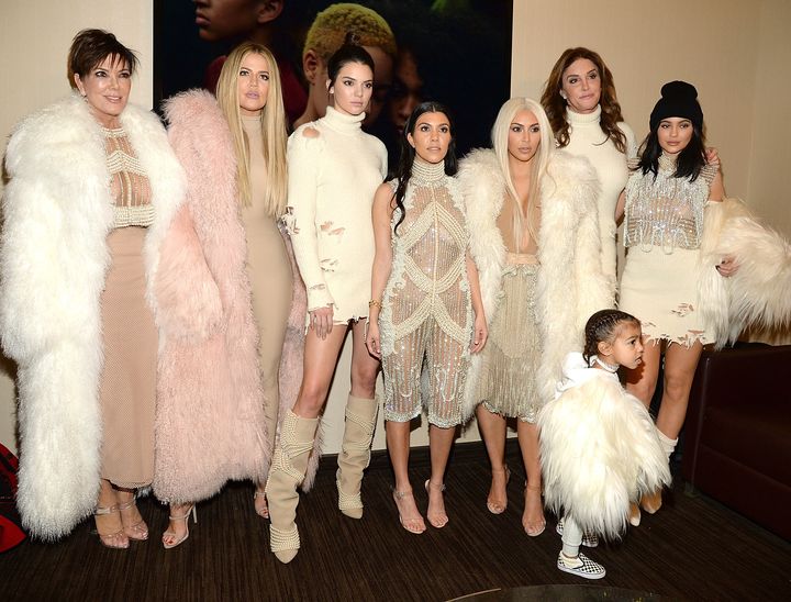 The KarJenner family attends Kanye West's Yeezy fashion show in 2016.
