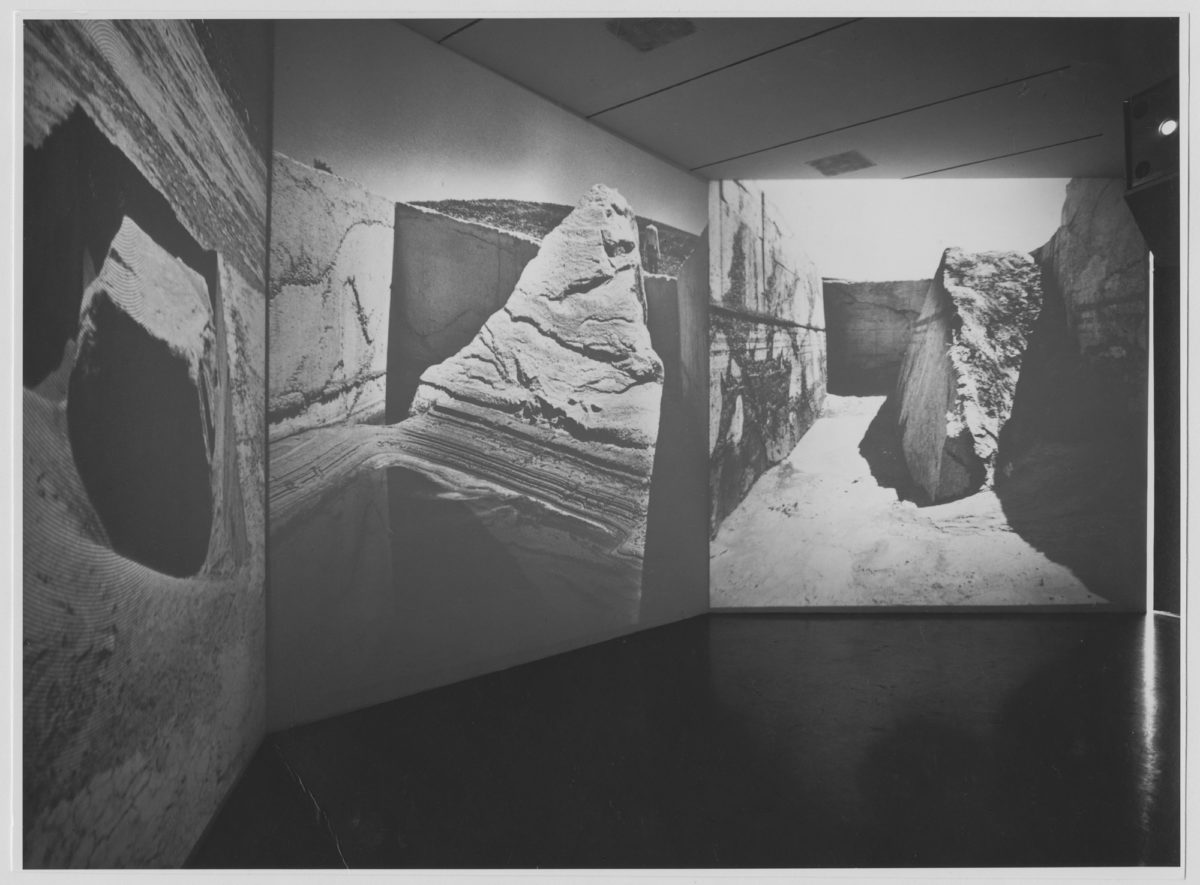 Installation view of 'Information', 1970, at Museum of Modern Art, New York.