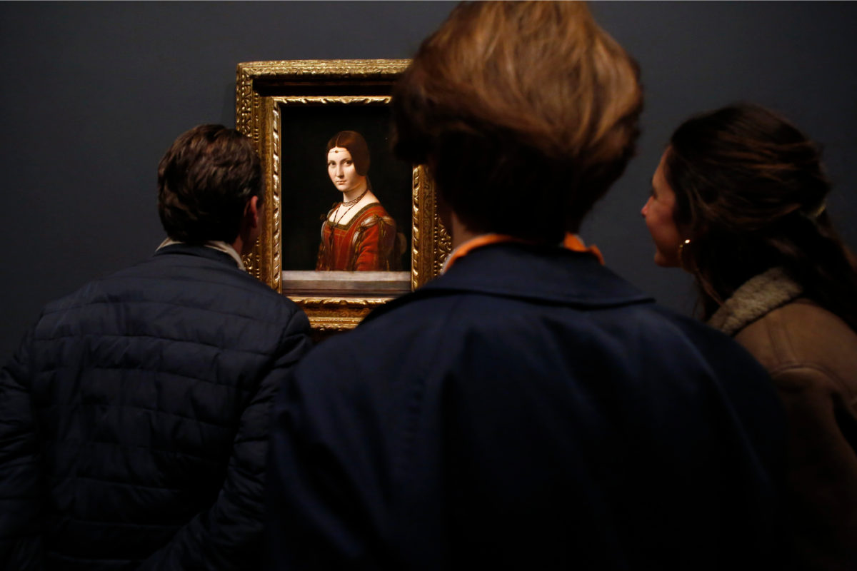 Leonardo da Vinci's 'La Belle Fornière' at the Louvre.