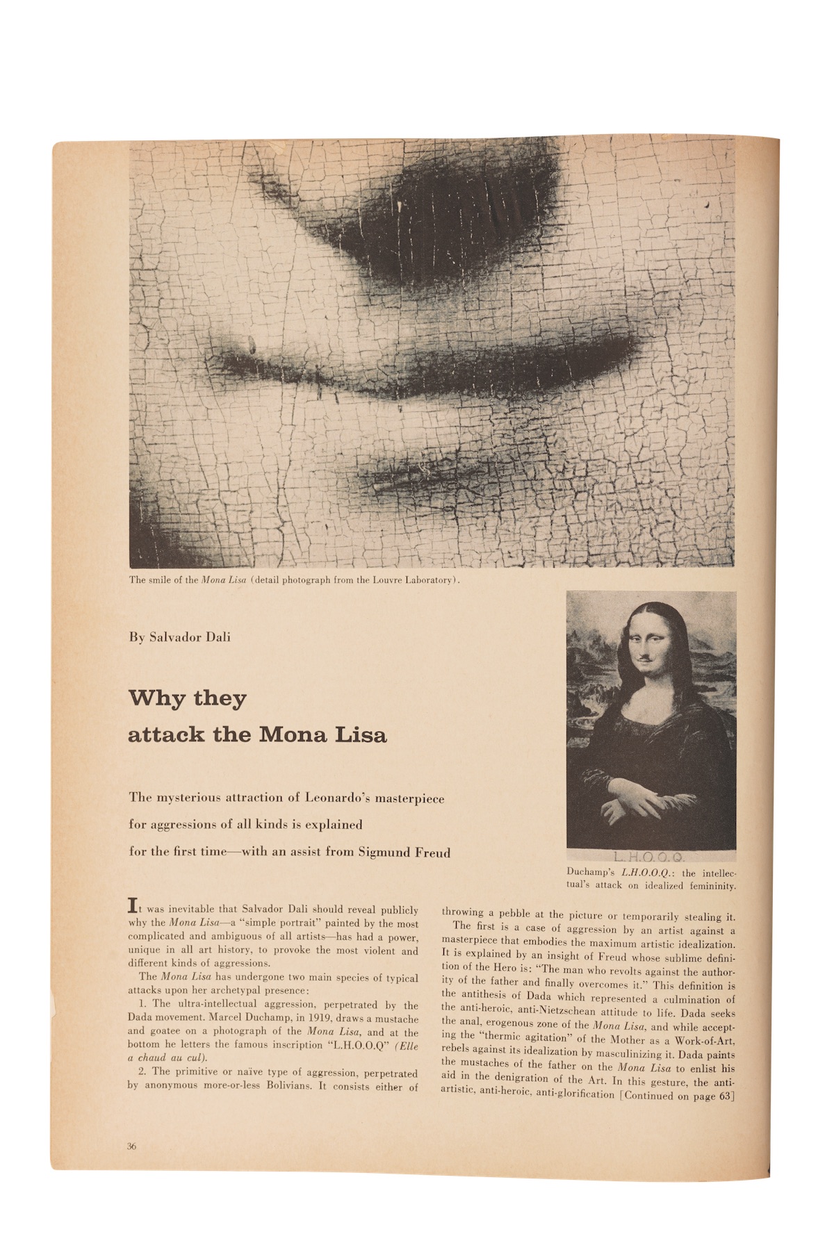 'Why they attack the Mona Lisa' by Salvador Dalí