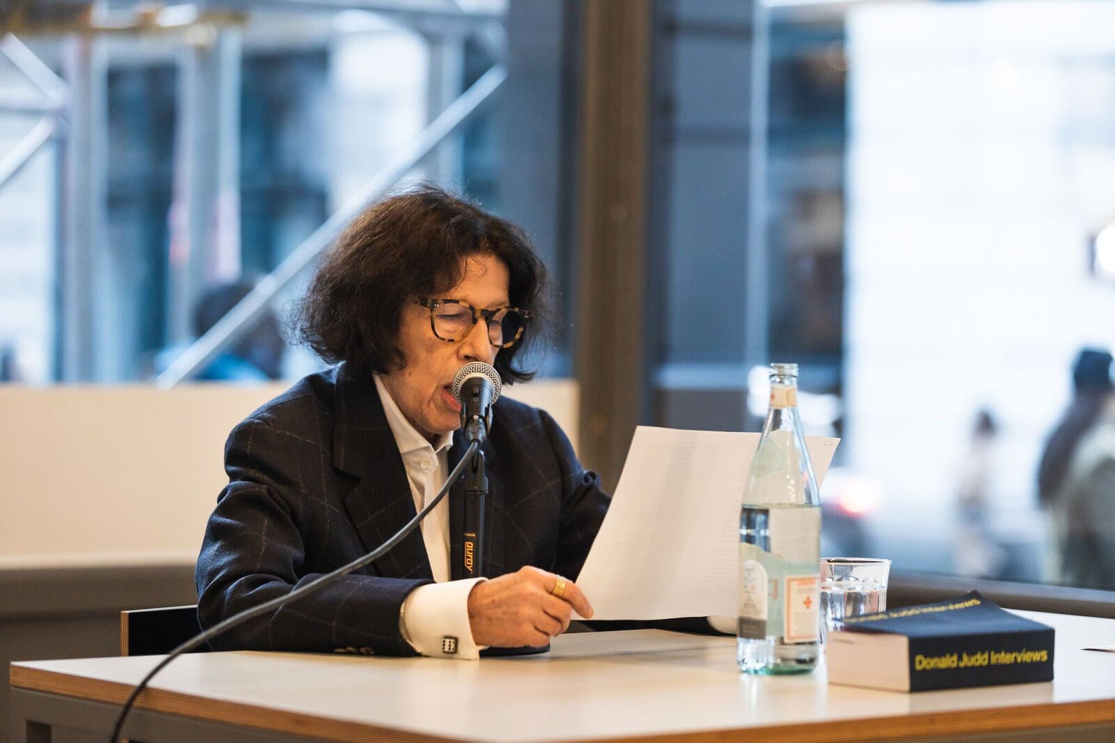 Fran Lebowitz at the Judd Foundation.
