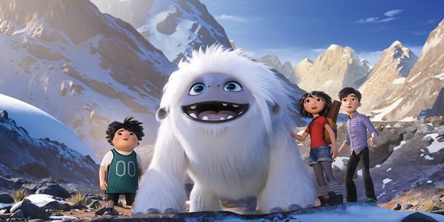 (from left) – Peng (Albert Tsai), Everest, Yi (Chloe Bennet) and Jin (Tenzing Norgay Trainor) in DreamWorks Animation and Pearl Studio’s Abominable. 