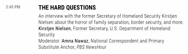 Fortune's website currently lists Nielsen's panel as "The Hard Questions." That's not what it was originally supposed to be.