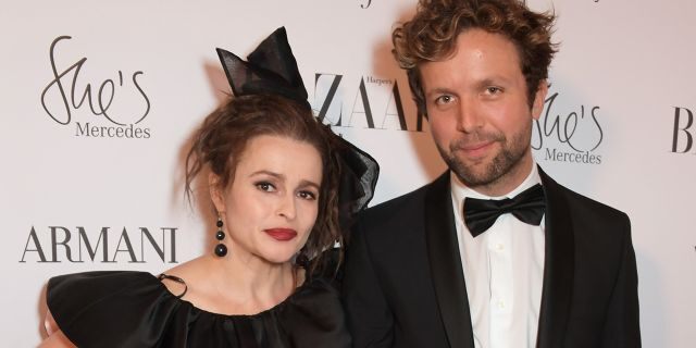 Helena Bonham Carter and Rye Dag Holmboe attend the Harper's Bazaar Women of the Year Awards 2019, in partnership with Armani Beauty, at Claridge's Hotel on October 29, 2019 in London, England. (Photo by David M. Benett/Dave Benett/Getty Images for Harper's Bazaar)