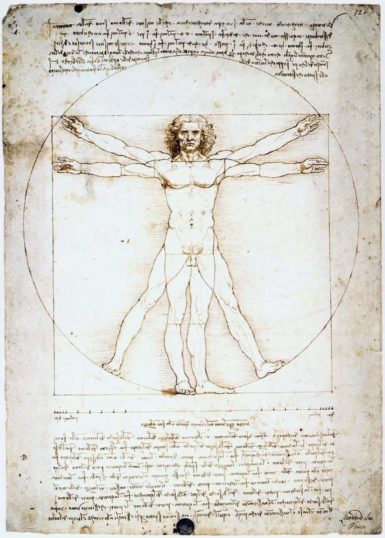 Leonardo da Vinci, 'Vitruvian Man,' ca. 1490.