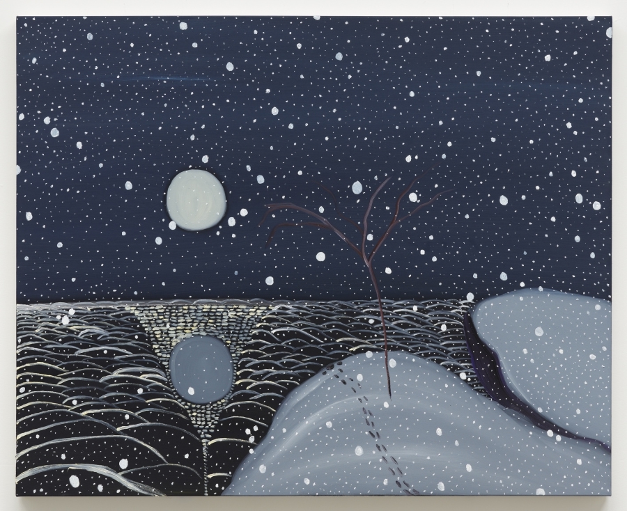 Matthew Wong, 'Winter Nocturne,' 2017, oil on canvas, 48 × 60 inches.
