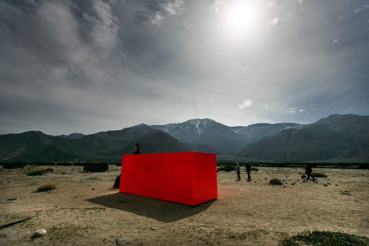 An installation by Sterling Ruby at the 2019 edition of Desert X in California.