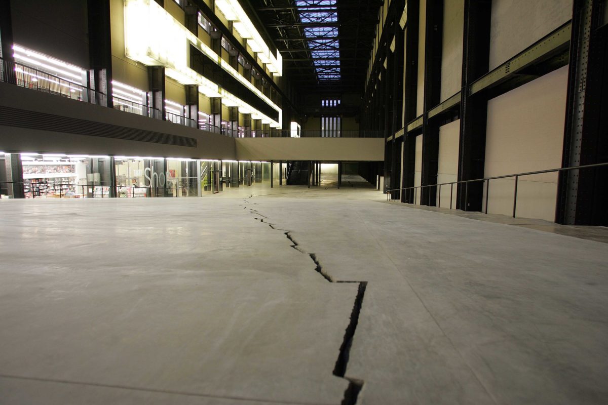 Doris Salcedo's 2007 Turbine Hall commission at Tate Modern in London.