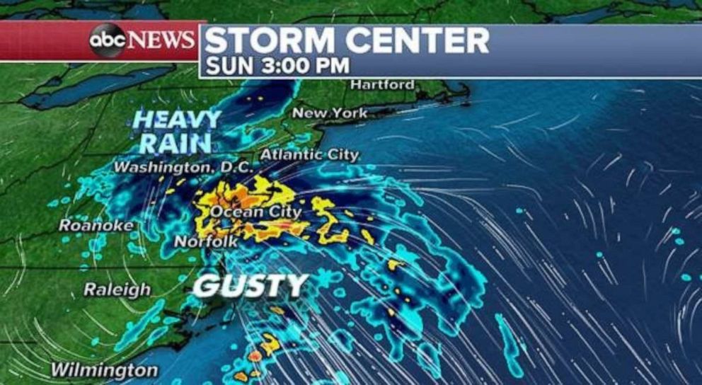PHOTO: Nestor is now just a classic low pressure system as it moves through the Southeast and towards the mid-Atlantic.