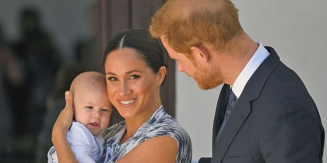 Prince Harry, Meghan and their son Archie Mountbatten-Windsor during their royal tour of South Africa on Sept. 25, 2019, in Cape Town. (Photo by Toby Melville - Pool/Getty Images)