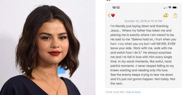 Pop star Selena Gomez shared about her faith in a tweet.