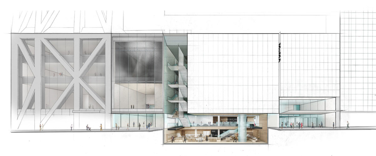 A diagram of the new Museum of Modern Art.