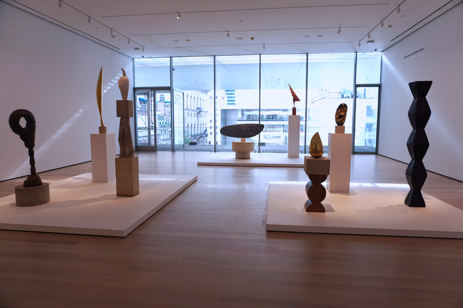 MoMA’s permanent collection rehang opens with an airy gallery dedicated to the sculptures of Constantin Brâncuși.